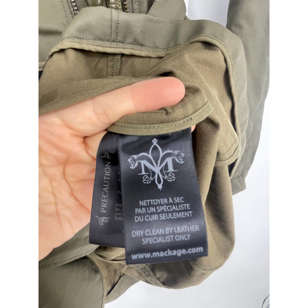 Mackage Olive Green Trench Coat - Picture 7 of 8